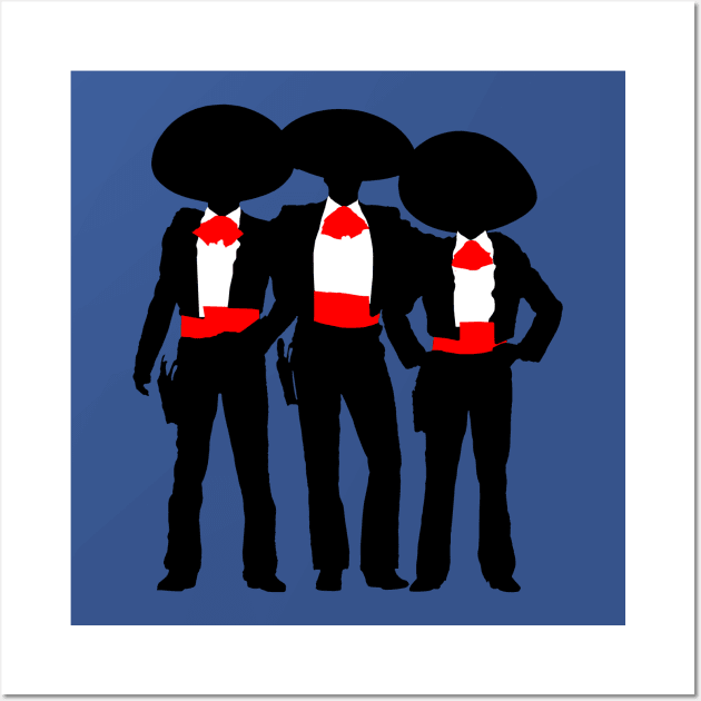 Three Amigos Minimalized Wall Art by BigOrangeShirtShop